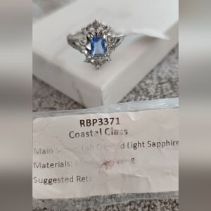 Ring, New, Never Worn, Light Blue Sapphire
